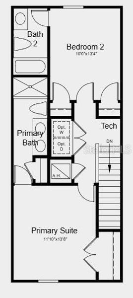 2D floor plan layout of this home in The Townhomes at Westview, Kissimmee, FL (Image 2). 2D floor plan layout of this home in The Townhomes at Westview, Kissimmee, FL (Image 2).