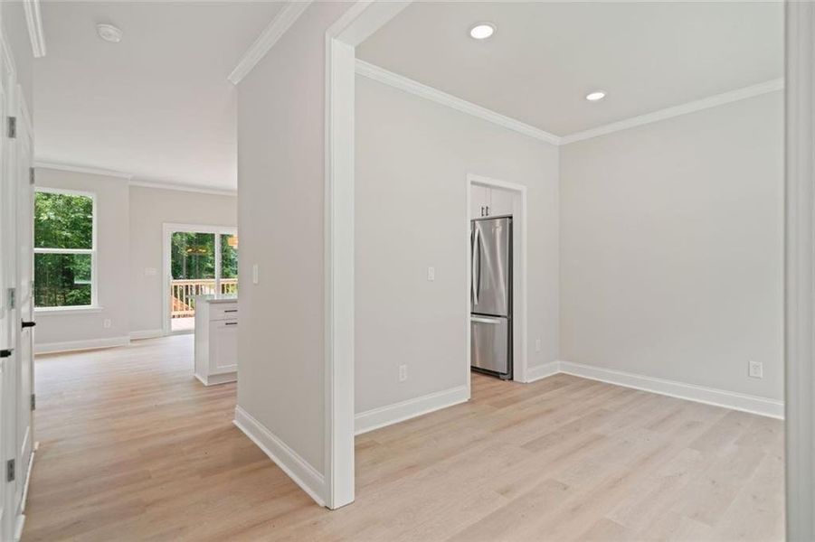 Spacious, unfurnished interior of a new home in , White (Image 16). Spacious, unfurnished interior of a new home in , White (Image 16).
