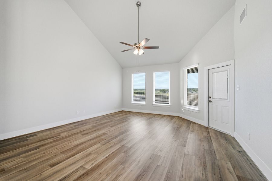 Spacious, unfurnished interior of a new home in The Woodlands at Medina Hills, Mico (Image 28). Spacious, unfurnished interior of a new home in The Woodlands at Medina Hills, Mico (Image 28).