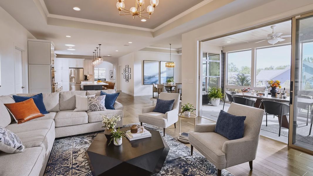 Representative furnished interior of a home built from the Verona by Epcon Communities in The Courtyards at Walters Farm, Huntersville (Image 7).