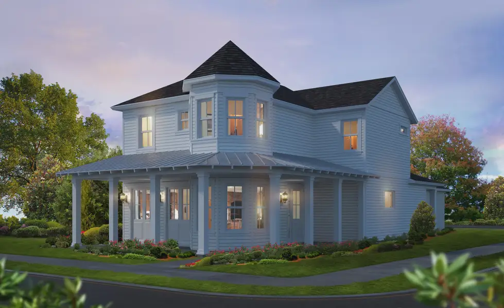 Representative exterior photo of a completed home built from the Iris by ICI Homes in Persimmon Park, Wesley Chapel, FL (Image 4). Representative exterior photo of a completed home built from the Iris by ICI Homes in Persimmon Park, Wesley Chapel, FL (Image 4).