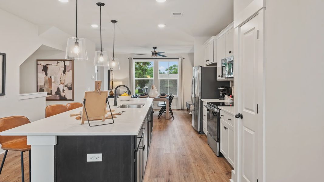 Furnished interior view inside a new home in Clear Springs Townhomes, North Charleston (Image 11).