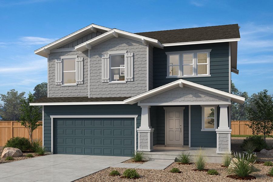 Representative exterior photo of a completed home built from the Plan 1925 Modeled by KB Home in Bennett Crossing Classic, Bennett, CO (Image 10).