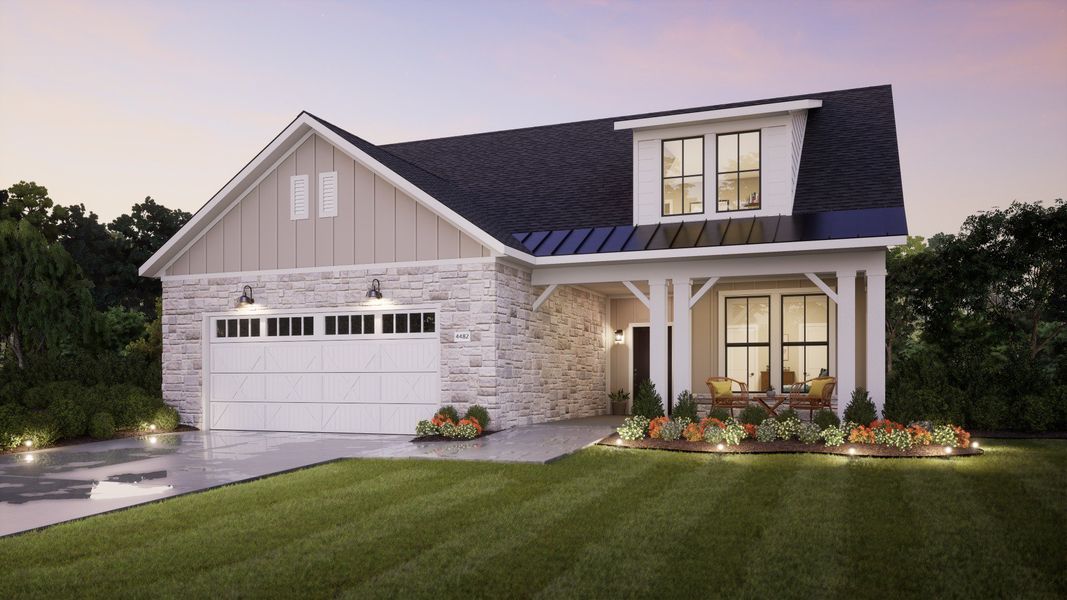 Representative exterior photo of a completed home built from the Torino by Epcon Communities in The Courtyards at Walters Farm, Huntersville, NC (Image 15).