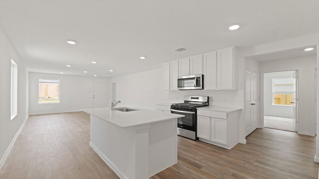 Furnished interior view inside a new home in The Canopies, Splendora (Image 4). Furnished interior view inside a new home in The Canopies, Splendora (Image 4).