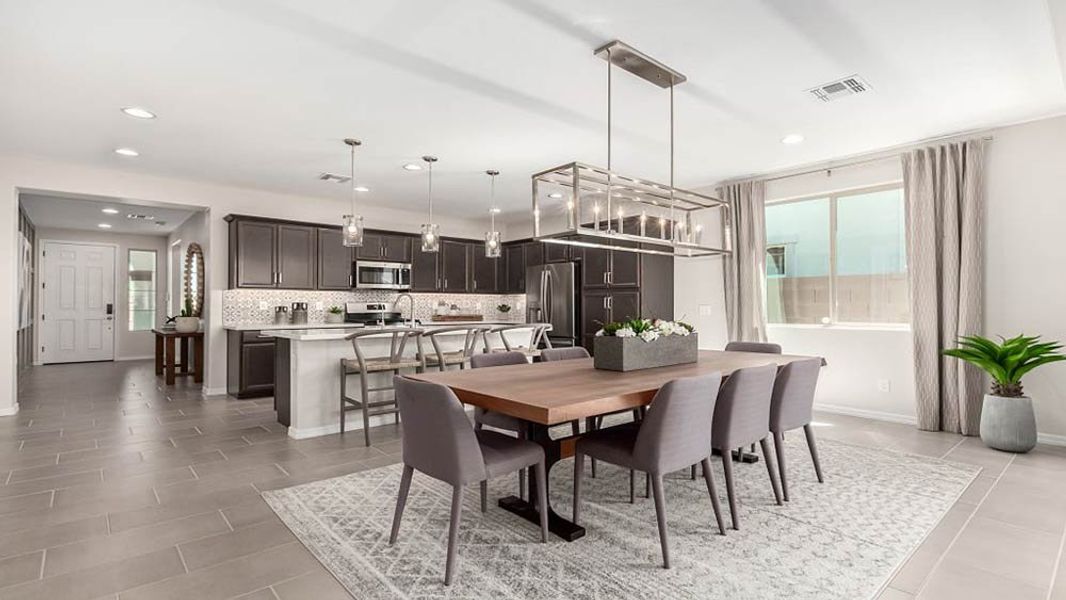 Representative furnished interior of a home built from the 40R1 by Taylor Morrison in Los Cielos at Rancho Mercado, Surprise (Image 9). Representative furnished interior of a home built from the 40R1 by Taylor Morrison in Los Cielos at Rancho Mercado, Surprise (Image 9).