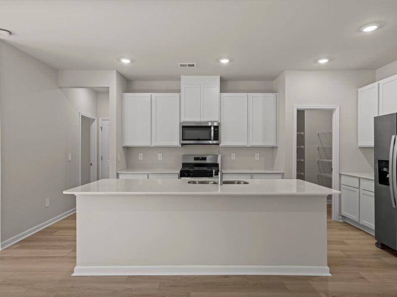 Furnished interior view inside a new home in Village at White Pine, Pendleton (Image 3).