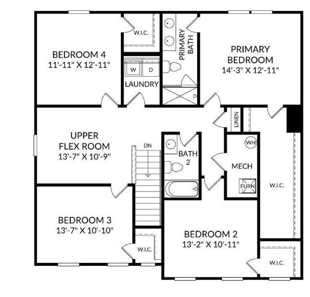 2D floor plan layout of this home in , Ladson, SC (Image 6).