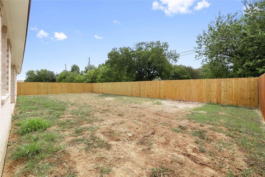 View of fenced backyard View of fenced backyard