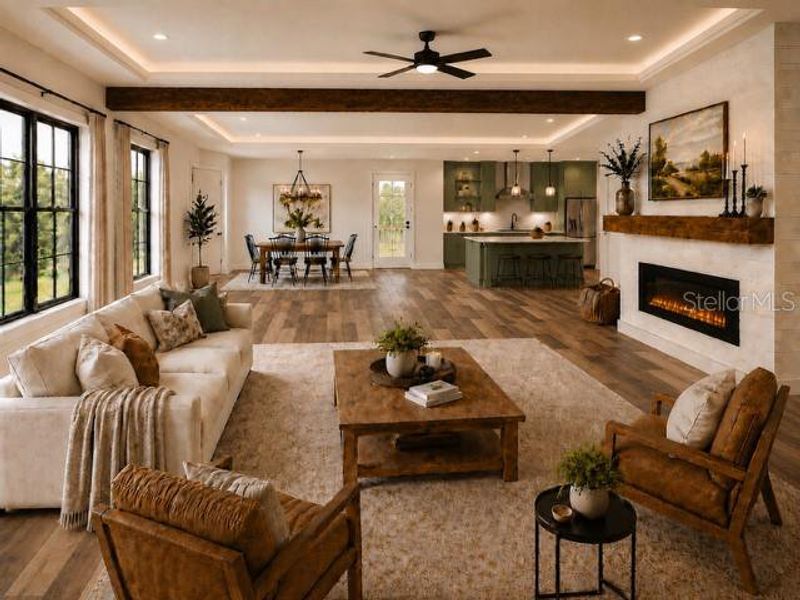 Furnished interior view inside a new home in , Sebring (Image 7). Furnished interior view inside a new home in , Sebring (Image 7).
