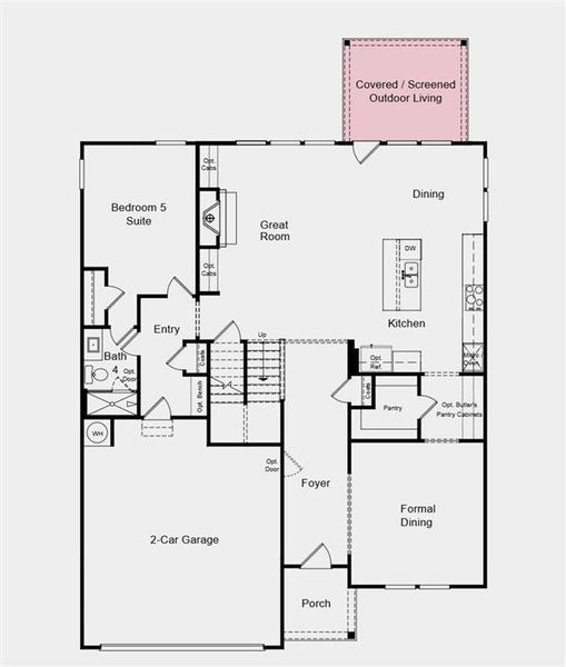 2D floor plan layout of this home in Auburn Glen, Dacula, GA (Image 2).