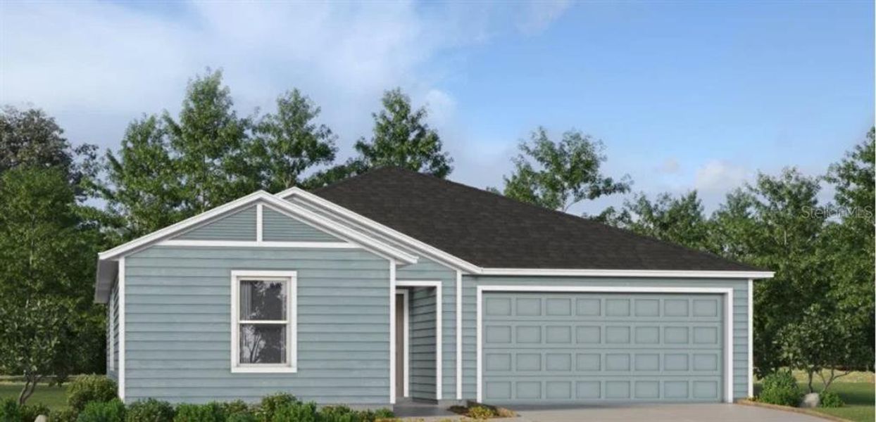 Front exterior of a new home in Marion Ranch: Marion Ranch 50s, Ocala, FL, highlighting curb appeal (Image 1).