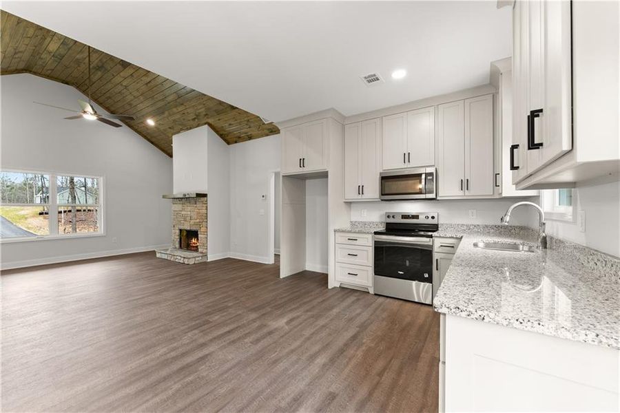 Furnished interior view inside a new home in , Cleveland (Image 15).