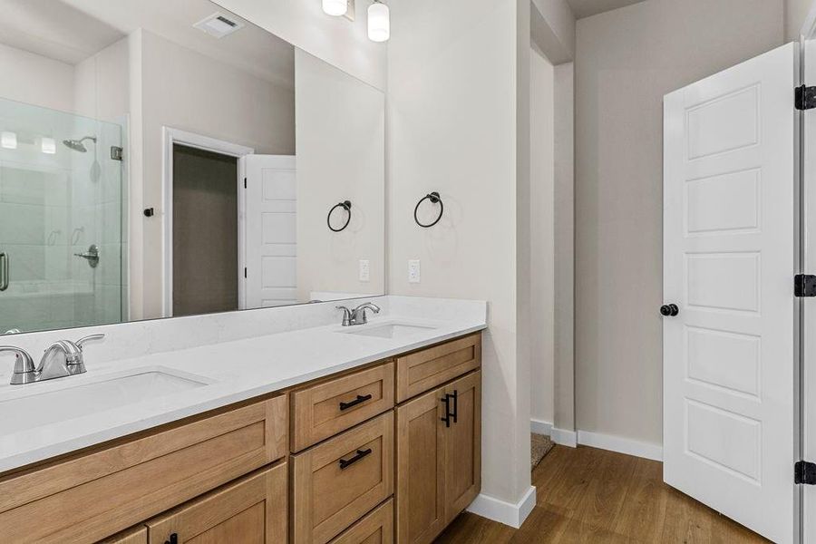 Furnished interior view inside a new home in Trails of Fossil Creek, Fort Worth (Image 9).