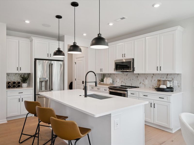 Representative furnished interior of a home built from the Mayes by Tri Pointe Homes in Millstone, Cramerton (Image 11).