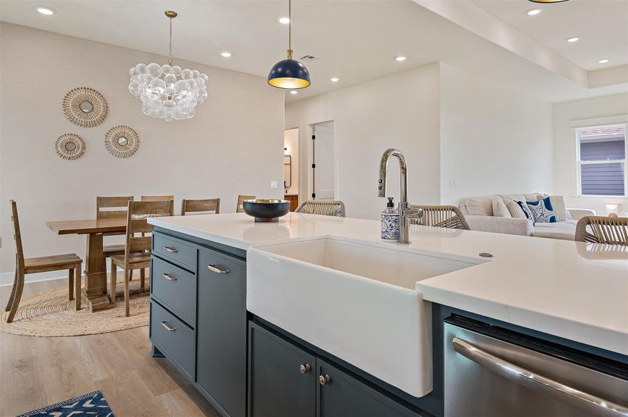 Furnished interior view inside a new home in , Crystal Beach (Image 9).