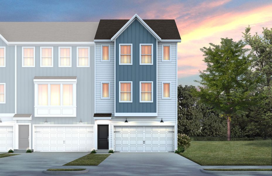 Representative exterior photo of a completed home built from the Juniper by Pulte Homes in Wake Chapel Square, Fuquay Varina, NC (Image 23). Representative exterior photo of a completed home built from the Juniper by Pulte Homes in Wake Chapel Square, Fuquay Varina, NC (Image 23).