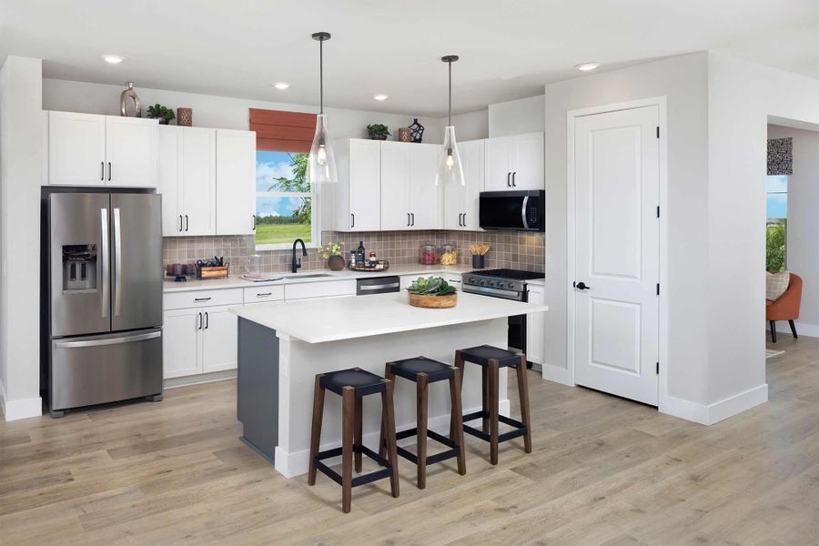 Representative furnished interior of a home built from the The Bellmeade by David Weekley Homes in Reflections at Olympus – Legacy, Clermont (Image 4). Representative furnished interior of a home built from the The Bellmeade by David Weekley Homes in Reflections at Olympus – Legacy, Clermont (Image 4).