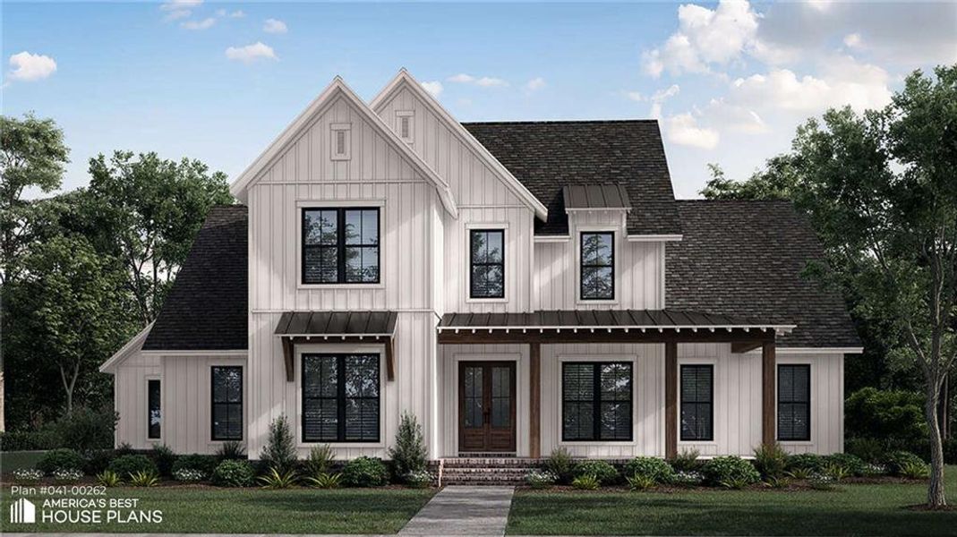 Front exterior of a new home in , Maysville, GA, highlighting curb appeal (Image 22). Front exterior of a new home in , Maysville, GA, highlighting curb appeal (Image 22).