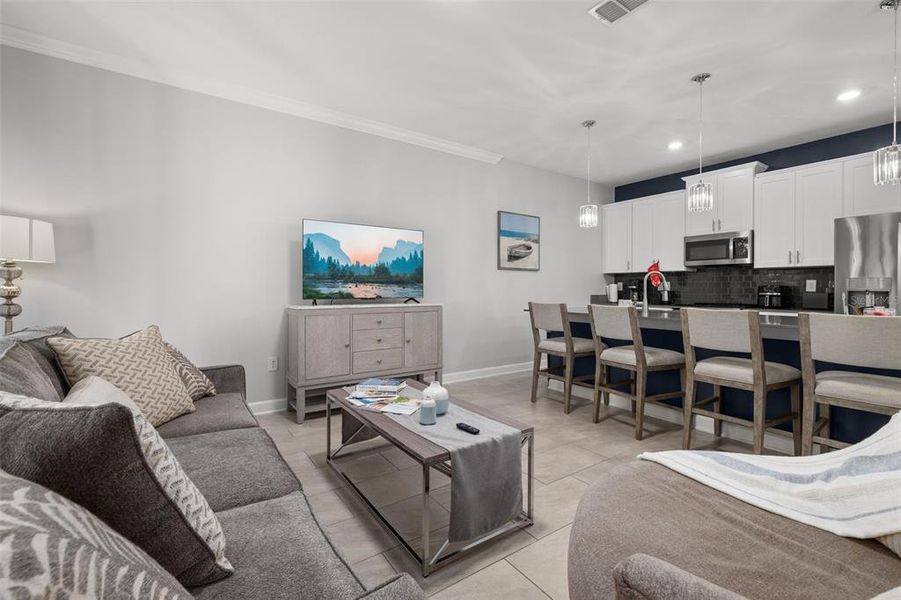 Furnished interior view inside a new home in Storey Lake: Vacation Townhomes, Kissimmee (Image 8). Furnished interior view inside a new home in Storey Lake: Vacation Townhomes, Kissimmee (Image 8).