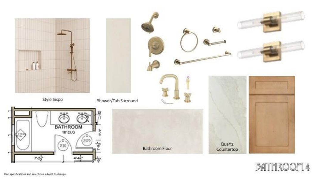 En suite bathroom #4 features two sinks and hallway access for game room/loft and flex room.