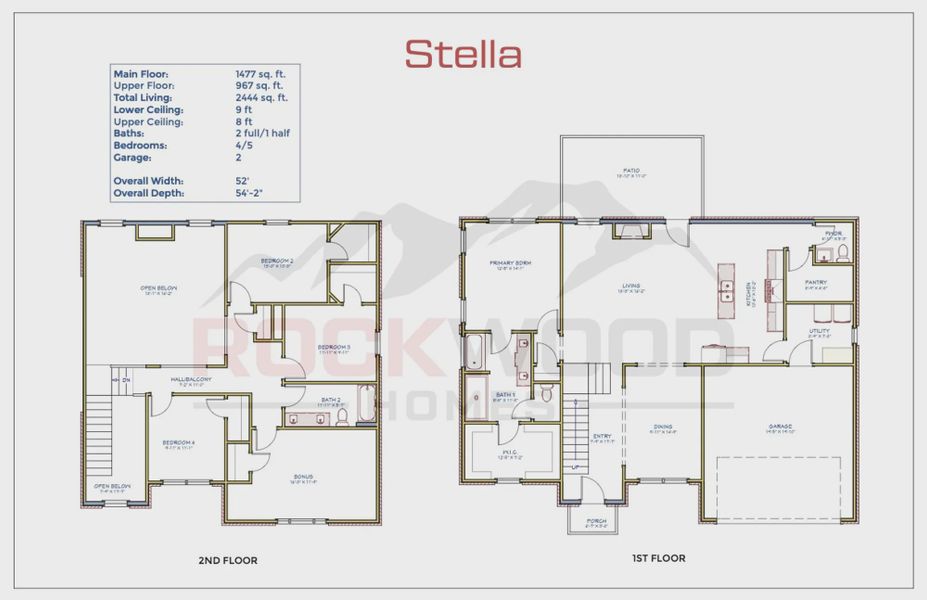 2D floor plan layout of this home in Wofford Estates, Clarksville, TN (Image 2). 2D floor plan layout of this home in Wofford Estates, Clarksville, TN (Image 2).
