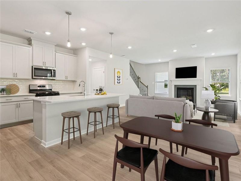 Furnished interior view inside a new home in Preserve at Mountain Creek, Pendergrass (Image 3).