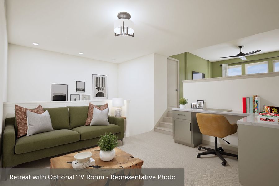 Furnished interior view inside a new home in Tavolo Park Cottages, Fort Worth (Image 4).
