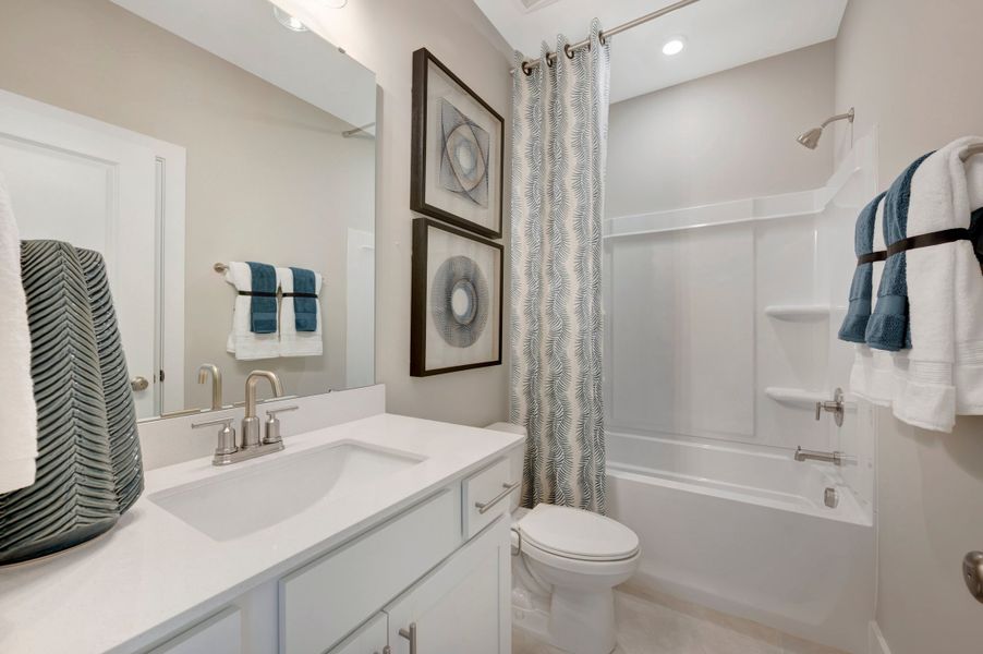 Representative furnished interior of a home built from the Collins by Beazer Homes in Friendship Village, Apex (Image 20).