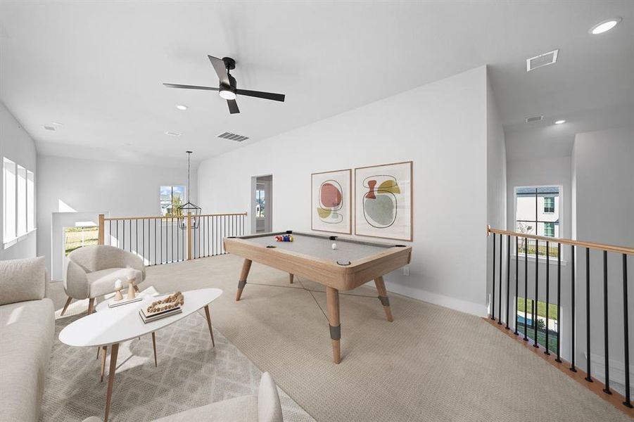 Furnished interior view inside a new home in Fields - 40' Lots, Frisco (Image 13). Furnished interior view inside a new home in Fields - 40' Lots, Frisco (Image 13).