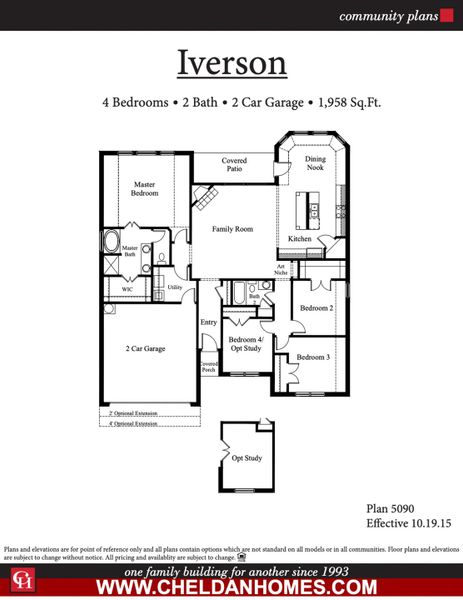 2D floor plan layout for the Iverson I by Cheldan Homes in Terra Vista, Springtown, TX (Image 7). 2D floor plan layout for the Iverson I by Cheldan Homes in Terra Vista, Springtown, TX (Image 7).