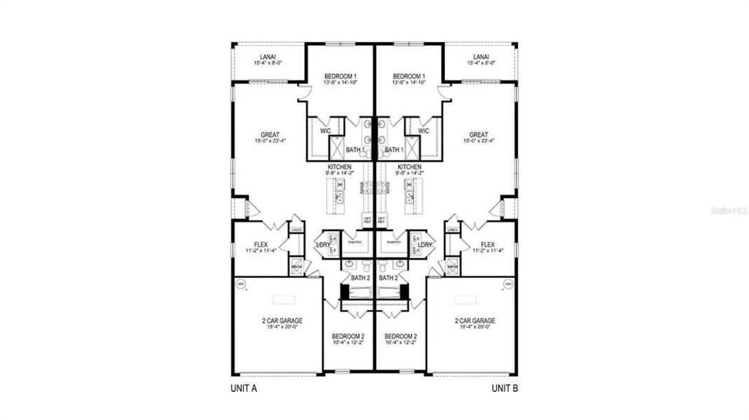 2D floor plan layout of this home in Legacy Preserve, Parrish, FL (Image 4).