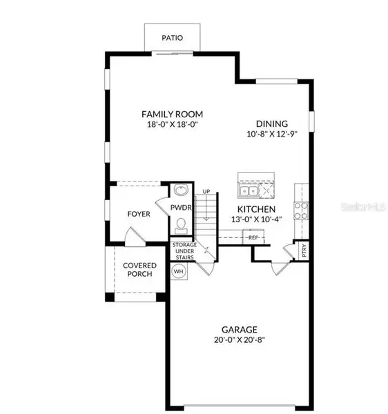 2D floor plan layout of this home in Oakfield Trails, Parrish, FL (Image 4).