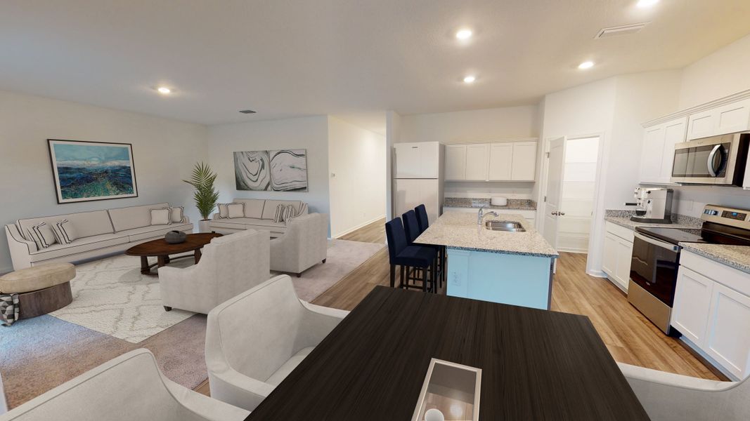 Representative furnished interior of a home built from the Orion by Starlight Homes in Vista Walk, Dade City (Image 4). Representative furnished interior of a home built from the Orion by Starlight Homes in Vista Walk, Dade City (Image 4).