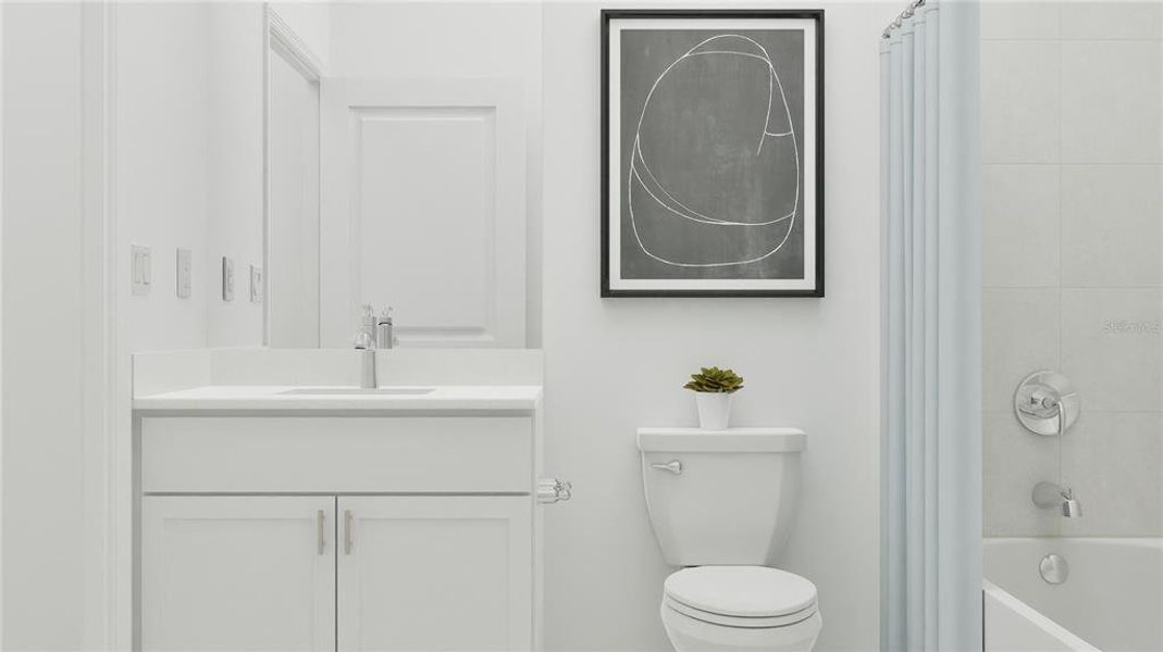 Furnished interior view inside a new home in Island Lakes at Coco Bay, Englewood (Image 11).