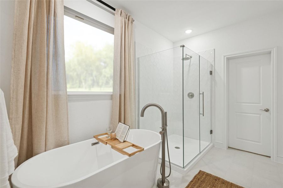Luxurious primary bath (*Photo not of actual home and used for illustration purposes only.)