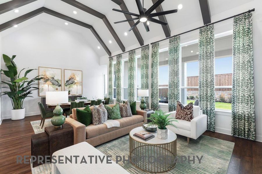 Furnished interior view inside a new home in ARTAVIA, Conroe (Image 6).