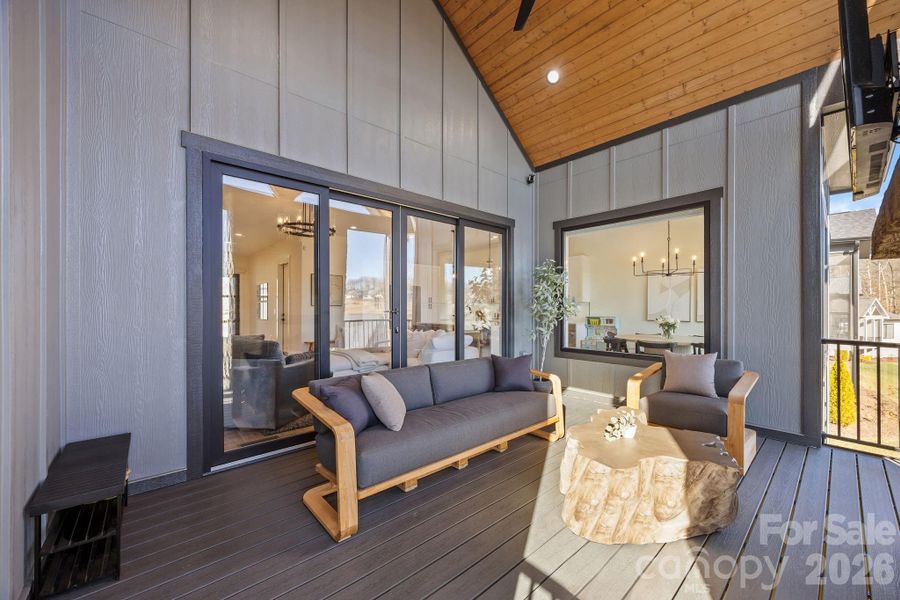 Exterior details and patio area of a home in , Arden (Image 4).