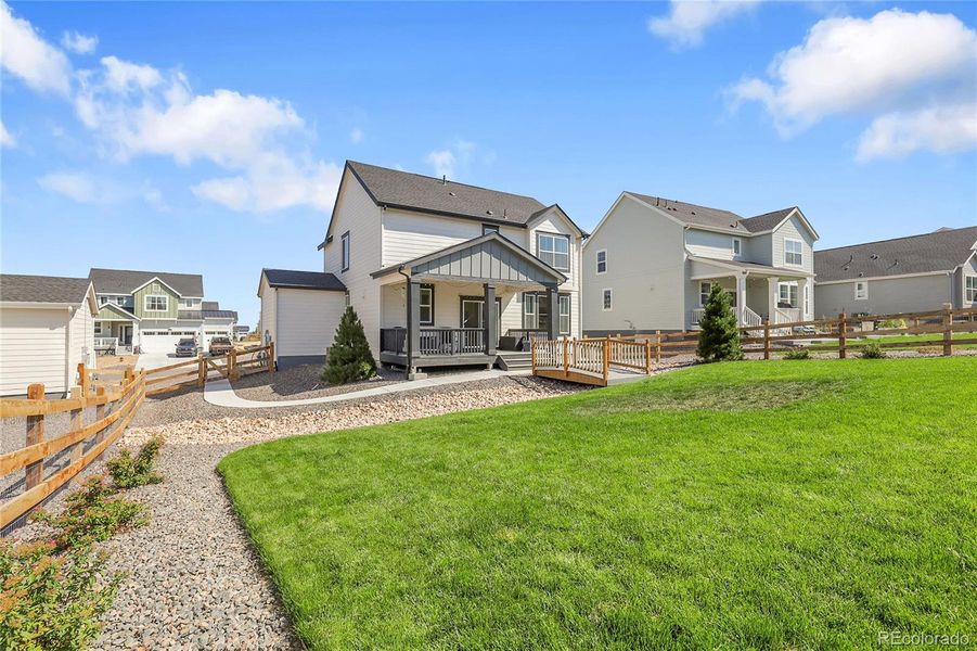 Front exterior of a new home in Independence: The Pioneer Collection, Elizabeth, CO, highlighting curb appeal (Image 22).