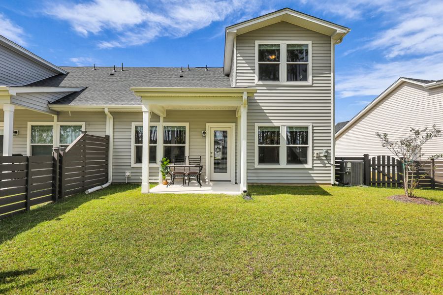 Exterior details and patio area of a home in Hammock Walk at Nexton, Summerville (Image 29). Exterior details and patio area of a home in Hammock Walk at Nexton, Summerville (Image 29).