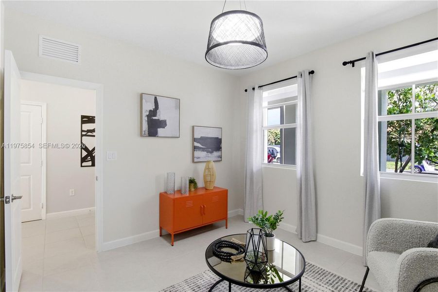 Furnished interior view inside a new home in , Miami (Image 33).