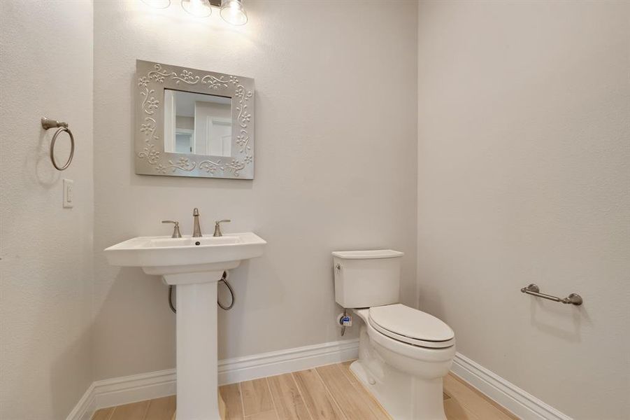 It is so nice to have a guest bath in the house