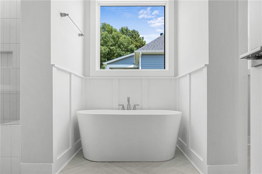 Indulge in relaxation with this deep, freestanding Indulge in relaxation with this deep, freestanding