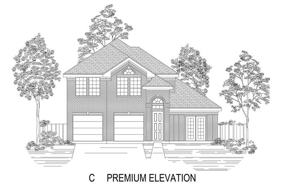 Representative rendering of the exterior for the Caroline F by First Texas Homes (Image 3).