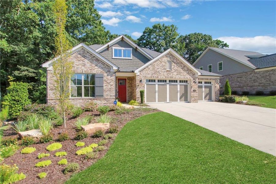 Front exterior of a new home in , Cumming, GA, highlighting curb appeal (Image 23). Front exterior of a new home in , Cumming, GA, highlighting curb appeal (Image 23).