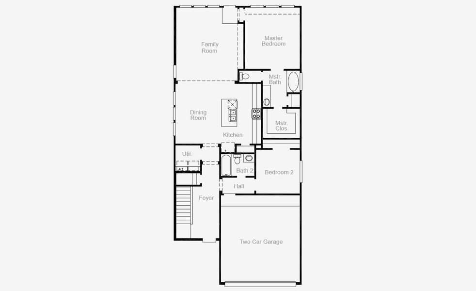 2D floor plan layout for the Progreso by Coventry Homes in Escondido 45', Magnolia, TX (Image 3).