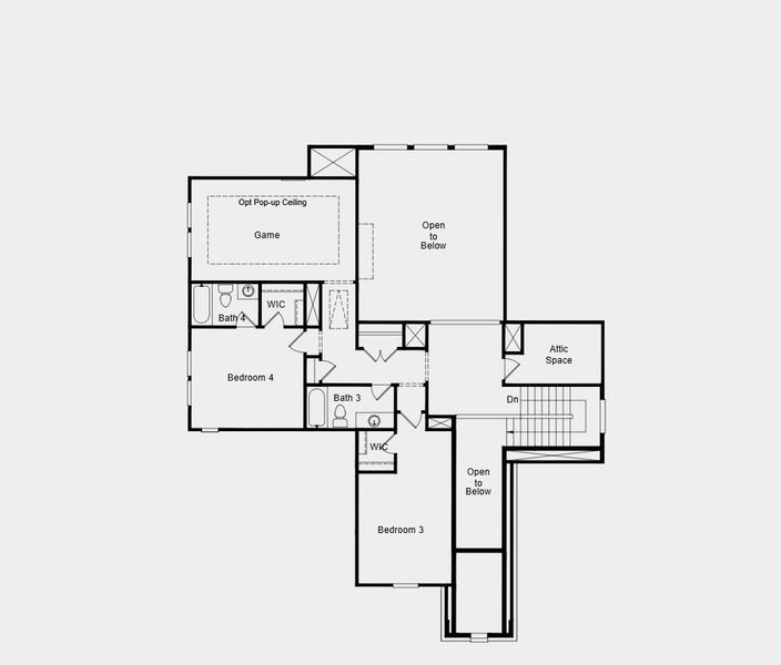 2D floor plan layout for the Topaz by Taylor Morrison in The Ranch at Uptown Celina 60s, Celina, TX (Image 3). 2D floor plan layout for the Topaz by Taylor Morrison in The Ranch at Uptown Celina 60s, Celina, TX (Image 3).