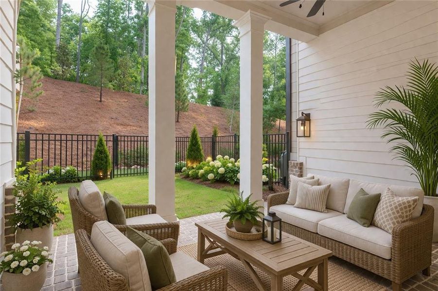 Exterior details and patio area of a home in , Peachtree Corners (Image 3). Exterior details and patio area of a home in , Peachtree Corners (Image 3).