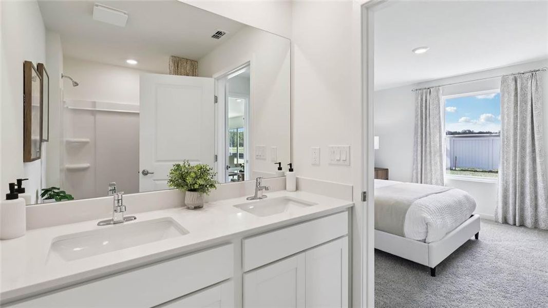 Furnished interior view inside a new home in Fletcher Trace, Alachua (Image 19). Furnished interior view inside a new home in Fletcher Trace, Alachua (Image 19).