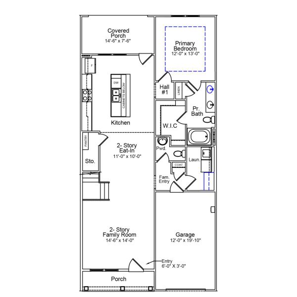 2D floor plan layout of this home in Bally Castle, Murrells Inlet, SC (Image 3).